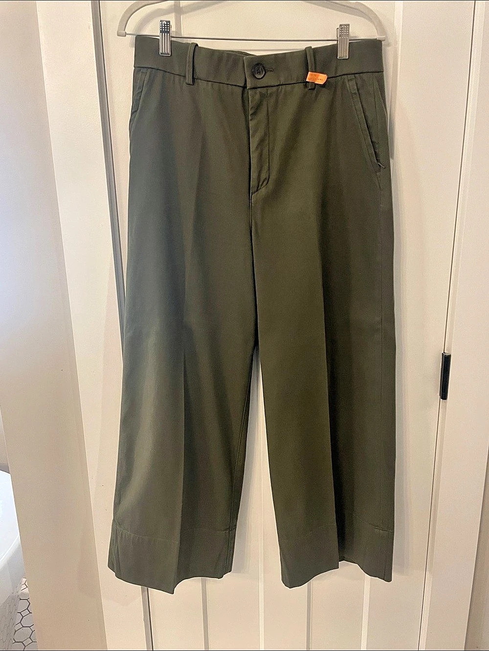 SPANX SPANXsupersmooth Stretch Twill Wide Leg Pant Olive Large